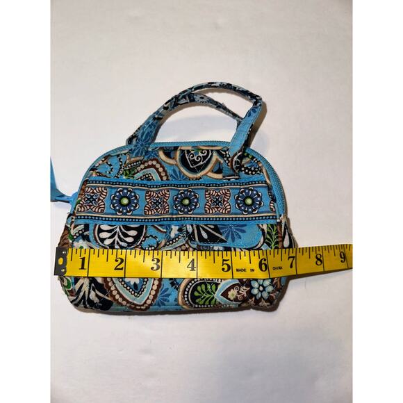 Vera Bradley Audrey Bali Blue Small Zip Around Top Handle Bag - Picture 2 of 6